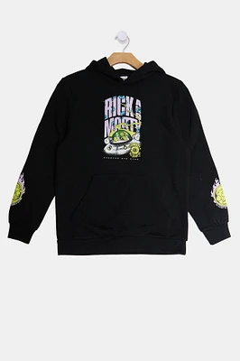 Youth Rick And Morty Hoodie - Black /