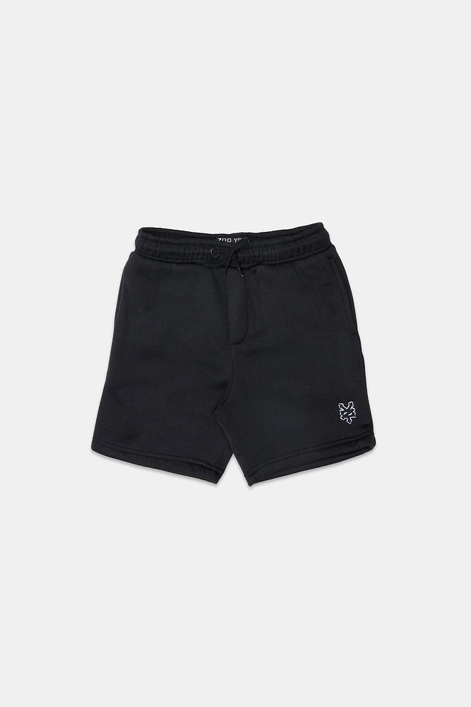 Zoo York Youth 8.5" Logo Fleece Shorts - /