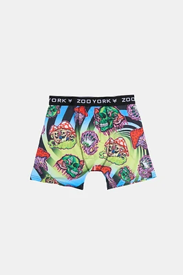 Zoo York Youth Skulls & Mushrooms Boxer Brief - Purple /