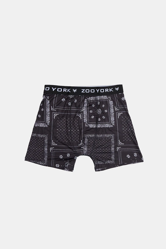 Zoo York Youth Bandana Print Boxer Brief - Black /