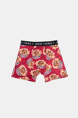 Zoo York Youth Poutine Print Boxer Brief - Red /