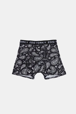 Zoo York Youth Paisley Print Boxer Brief - Black /