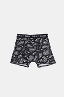 Zoo York Youth Paisley Print Boxer Brief - Black /