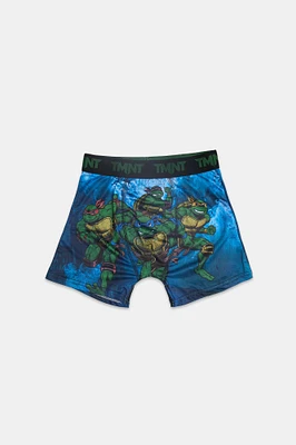 Youth TMNT Allover Print Boxer Brief - Green /