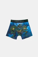 Youth TMNT Allover Print Boxer Brief - Green /