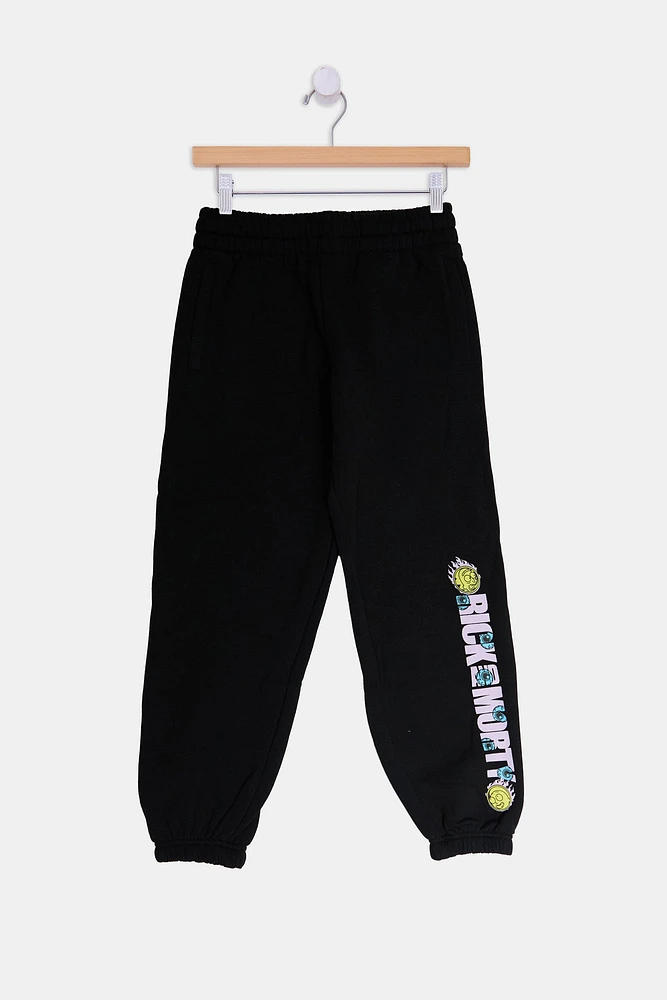 Youth Rick And Morty Sweatpant - Black /