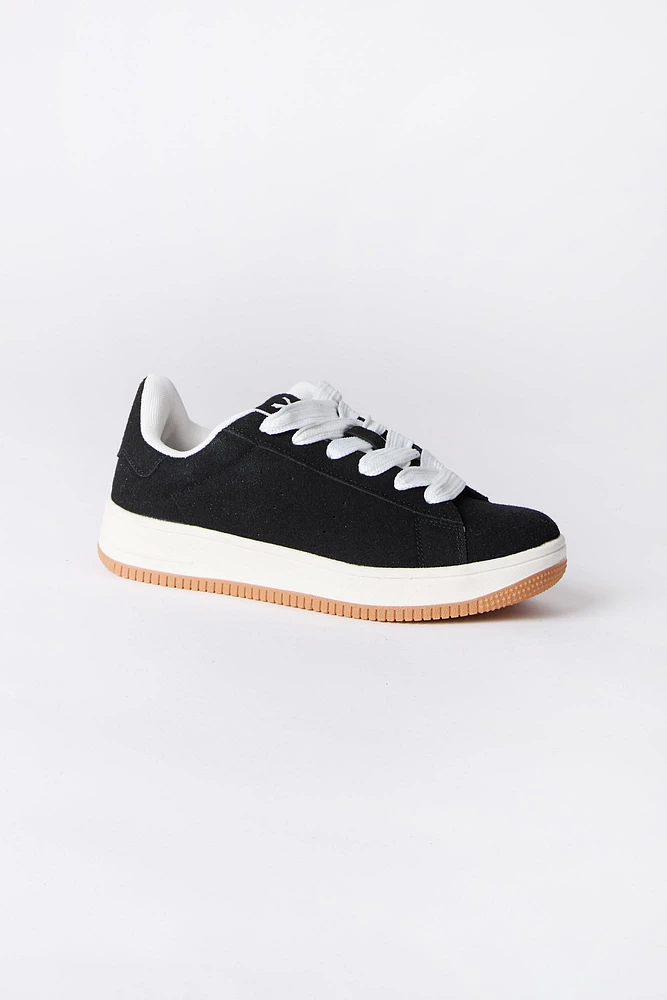 Zoo York Youth Black and White Suede Low Tops - with /