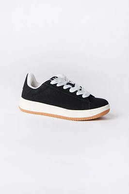 Zoo York Youth Black and White Suede Low Tops - with /