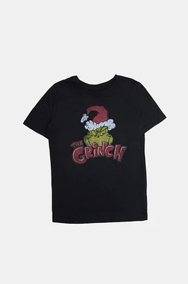 Youth Never Not Grinchy Graphic T-Shirt - Black /