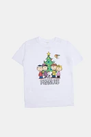 Youth Peanuts Christmas Graphic T-Shirt - White /