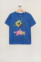 Youth SpongeBob & Patrick T-Shirt - Blue /