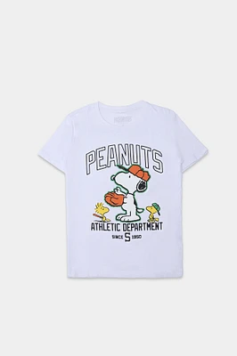 Youth Peanuts Athletic Department T-Shirt - White /
