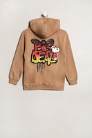 Youth Snoopy Graffiti Hoodie - Tan /