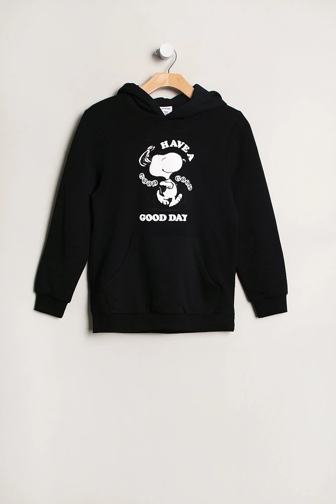 Youth Peanuts Snoopy Hoodie - Black /