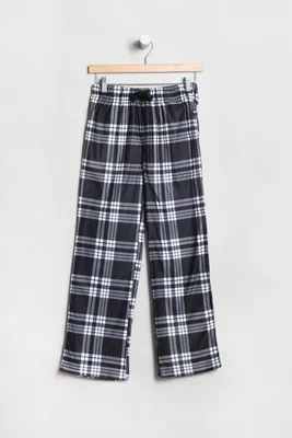Zoo York Youth Plaid Pajama Bottoms - Black /