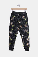 Youth Naruto Graphic Pajama Bottoms - Black /