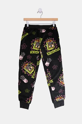 Youth SpongeBob SquarePants Pajama Bottoms - Black /