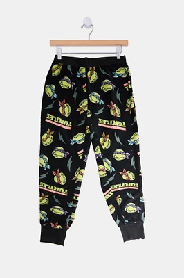 Youth Teenage Mutant Ninja Turtles Pajama Bottoms - Black /