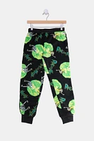 Youth Rick And Morty Pajama Bottoms - Black /