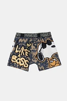 Youth Peanuts Snoopy Like A Boss Boxer Brief - Yellow /