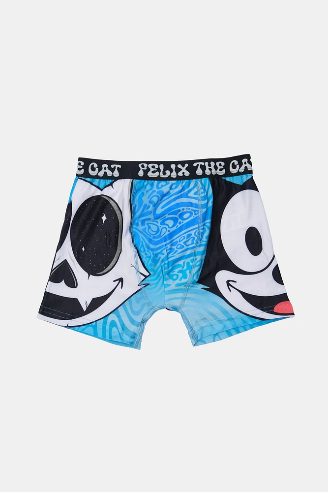 Youth Felix The Cat Boxer Brief - Light Blue /