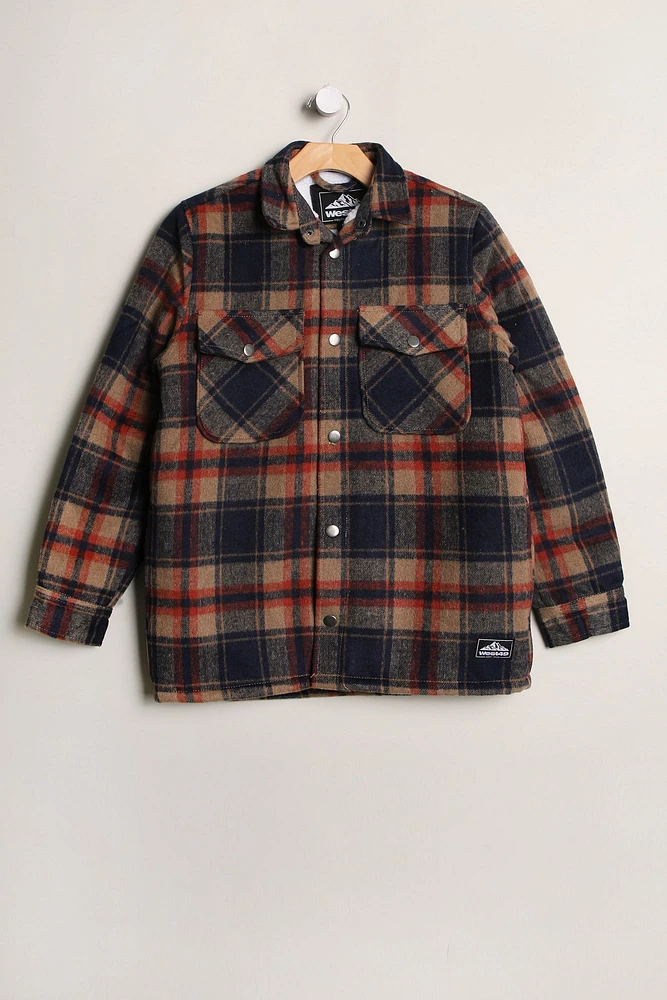 West49 Youth Lined Flannel Shacket