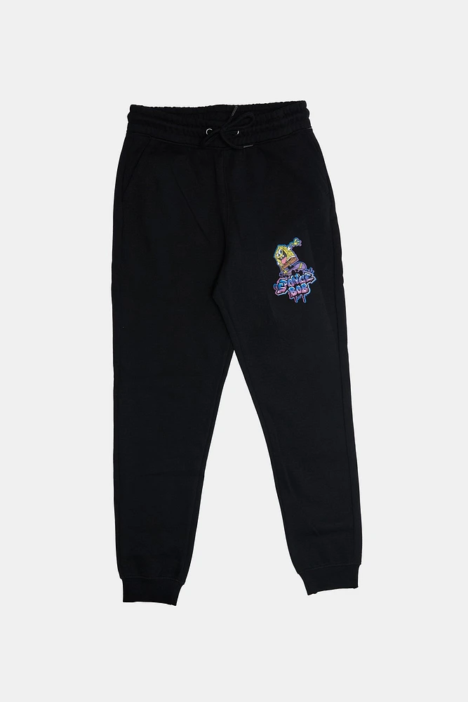 Youth SpongeBob Fleece Jogger - Black /