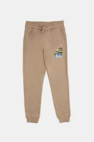 Youth Fleece Minions Jogger - Tan /