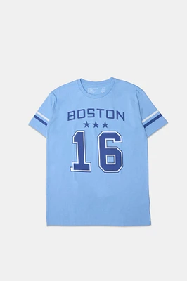 Womens Boston 16 Graphic Tee - Blue /