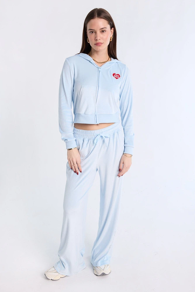 Care Bears 2-Piece Velour Set - Baby Blue /