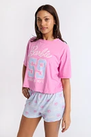 Barbie 2-Piece Pajama Tee & Shorts Set - Fuchsia /