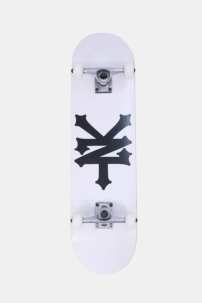 Zoo York Crackerjack Logo Skateboard 8" - White / 8