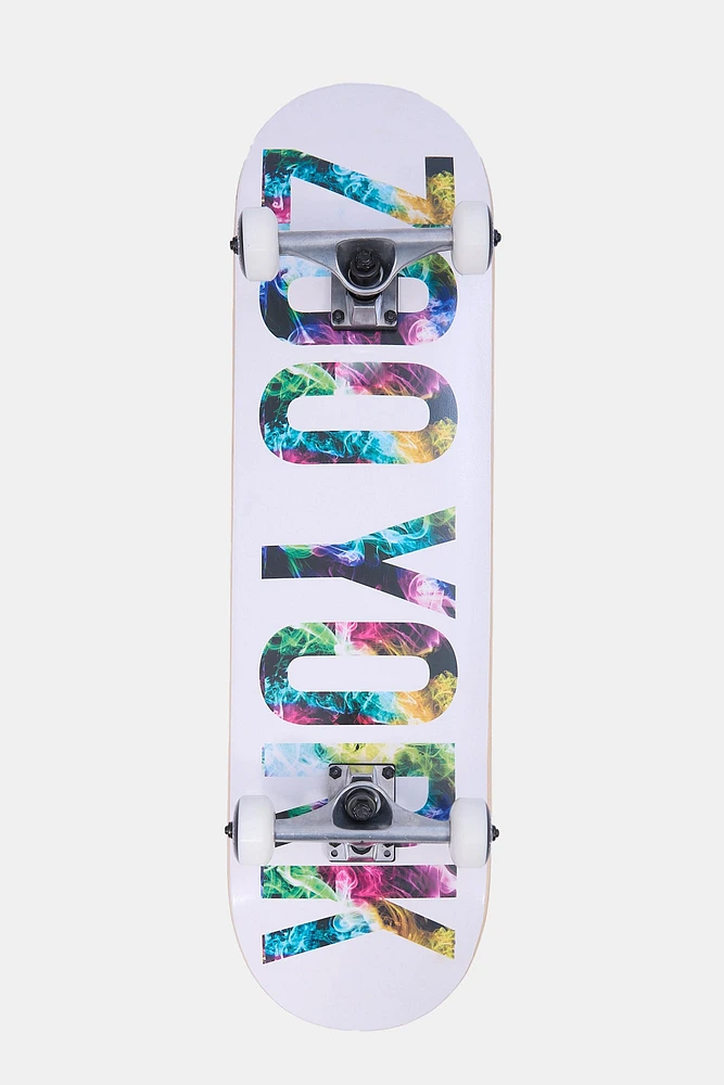 Zoo York Smoke Logo Skateboard 8.25" - White / 8.25