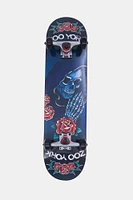 Zoo York Skeleton & Roses Skateboard 7.75" - Black / 7.75