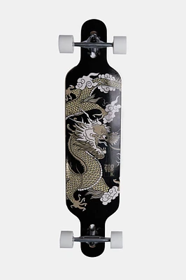 Zoo York Gold & White Dragon Longboard 40" - Black with White / 40