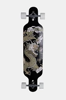 Zoo York Gold & White Dragon Longboard 40" - Black with White / 40