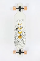 Death Valley Dino Skeleton Longboard 42" - White / 42