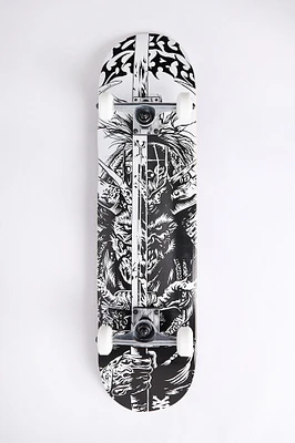 Zoo York Beast Warrior Skateboard 8" - Black with White / 8