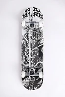 Zoo York Beast Warrior Skateboard 8" - Black with White / 8