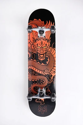 Zoo York Orange Dragon Skateboard 7.75" - White / 7.75