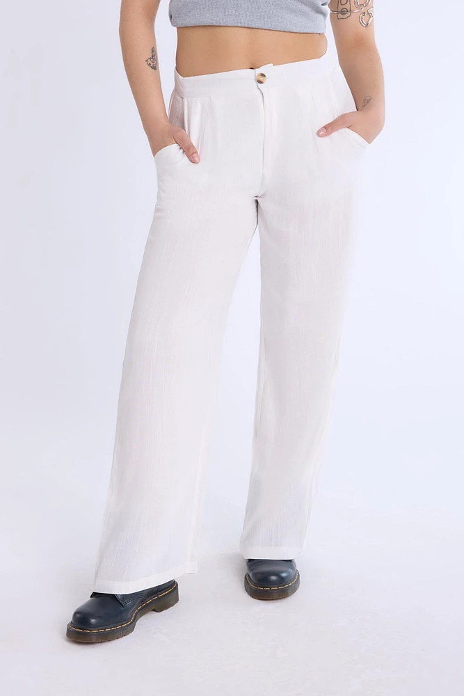 Lined Wide-Leg Pant - /