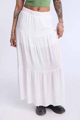 Tiered Maxi Skirt - /