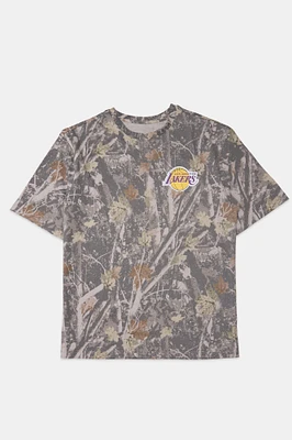 Mens LA Lakers Tree Camo T-Shirt - Camouflage /