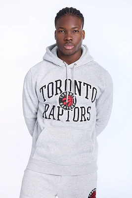 Mens Toronto Raptors Grey Melange Hoodie - Light /