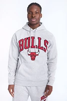 Mens Chicago Bulls Grey Melange Hoodie - Light /