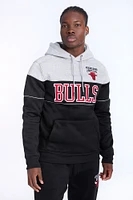 Mens Chicago Bulls Colour Block Hoodie - Black /