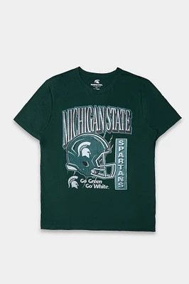 Mens Michigan State Graphic T-Shirt - Green /