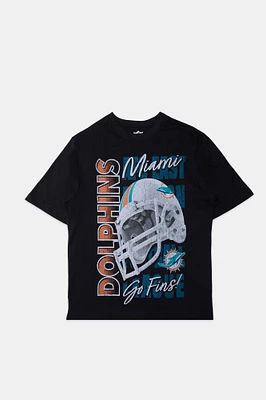 Mens Miami Dolphins Graphic T-Shirt - Black /