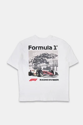 Mens F1 Racing Division Graphic T-Shirt - Cream /