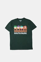 Mens South Park Couch Graphic T-Shirt - Dark Green /